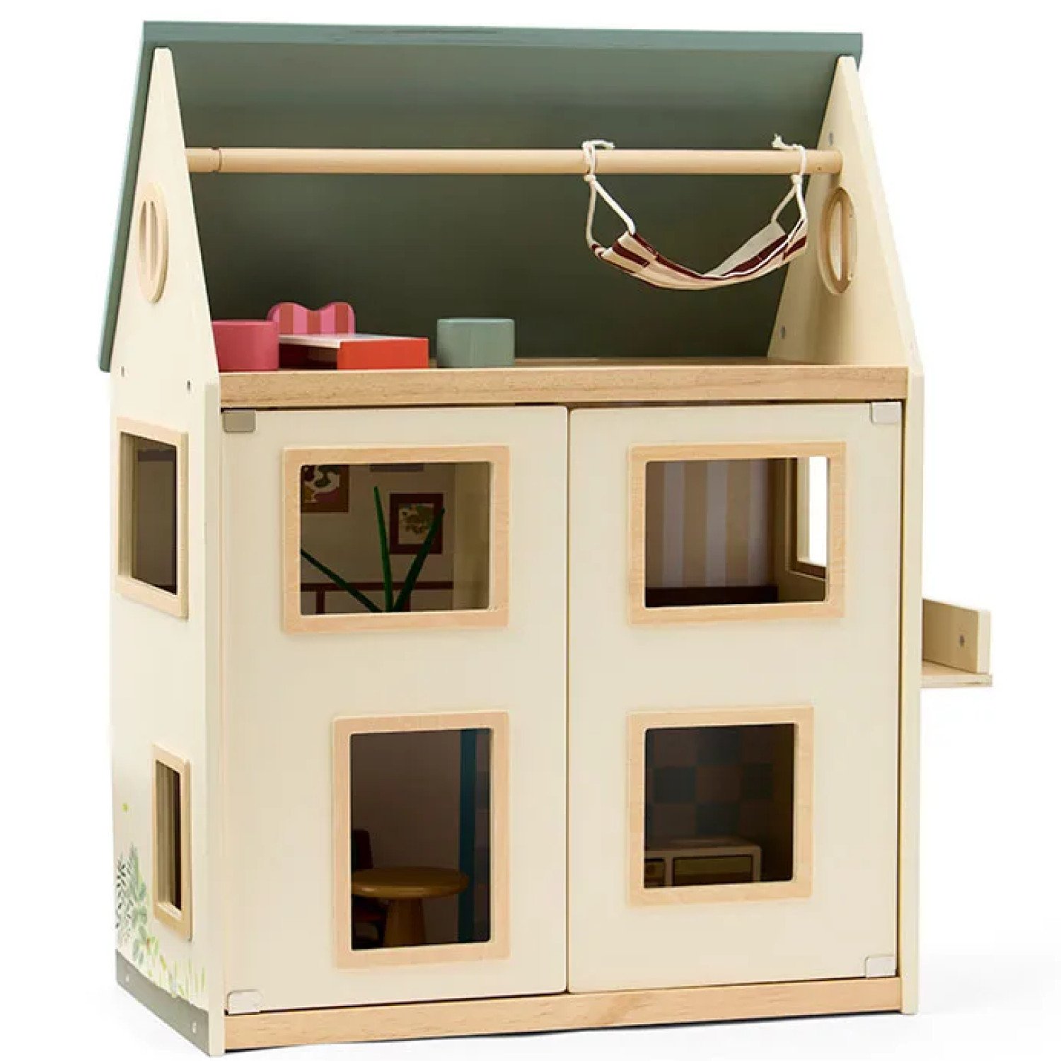 Дървена къща за кукли с мебели Swedish Design
Възраст: 2+
Размер: 45x26x61 см