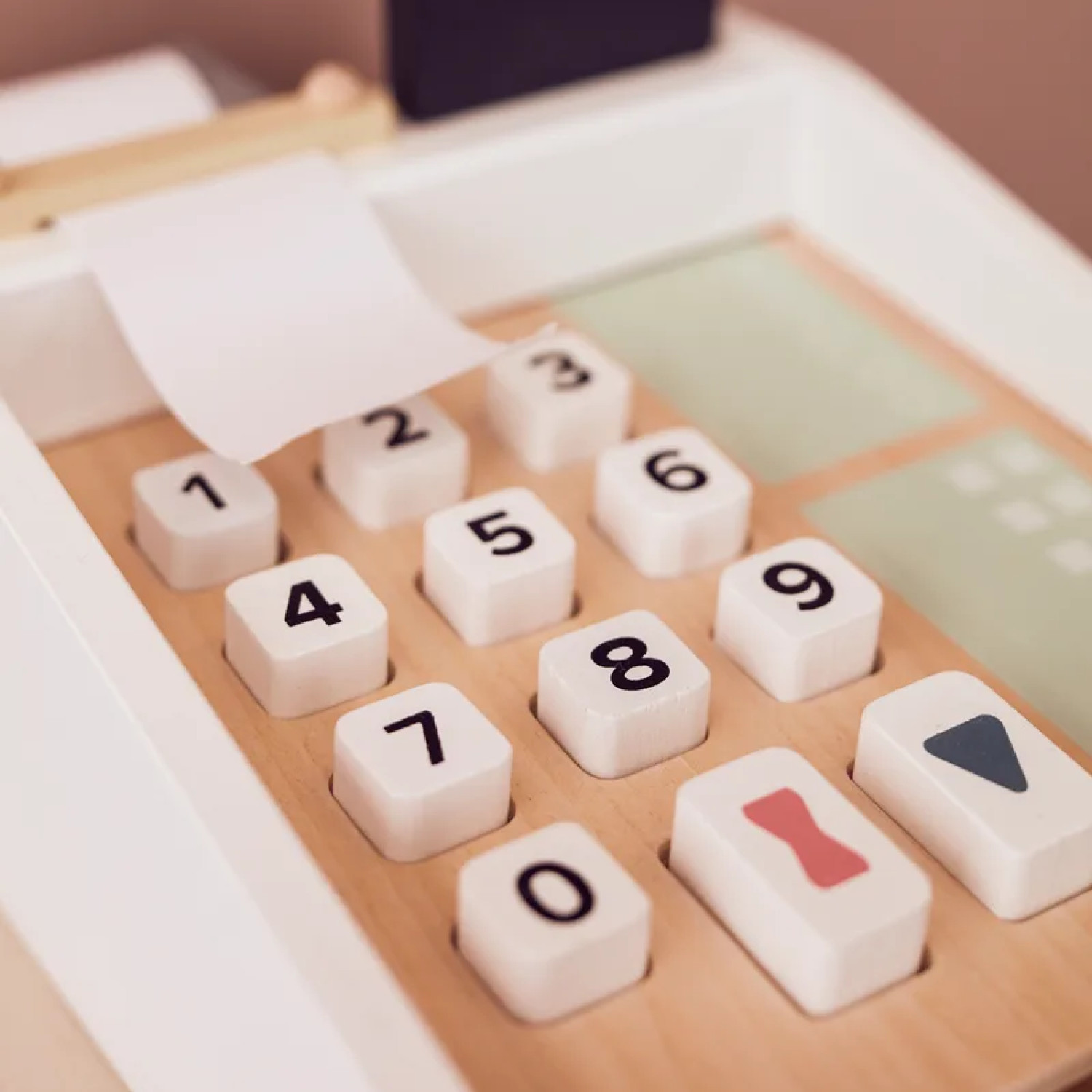 Wooden cash register Swedish Design Age: 3+ Size: 16.5x20x10 cm