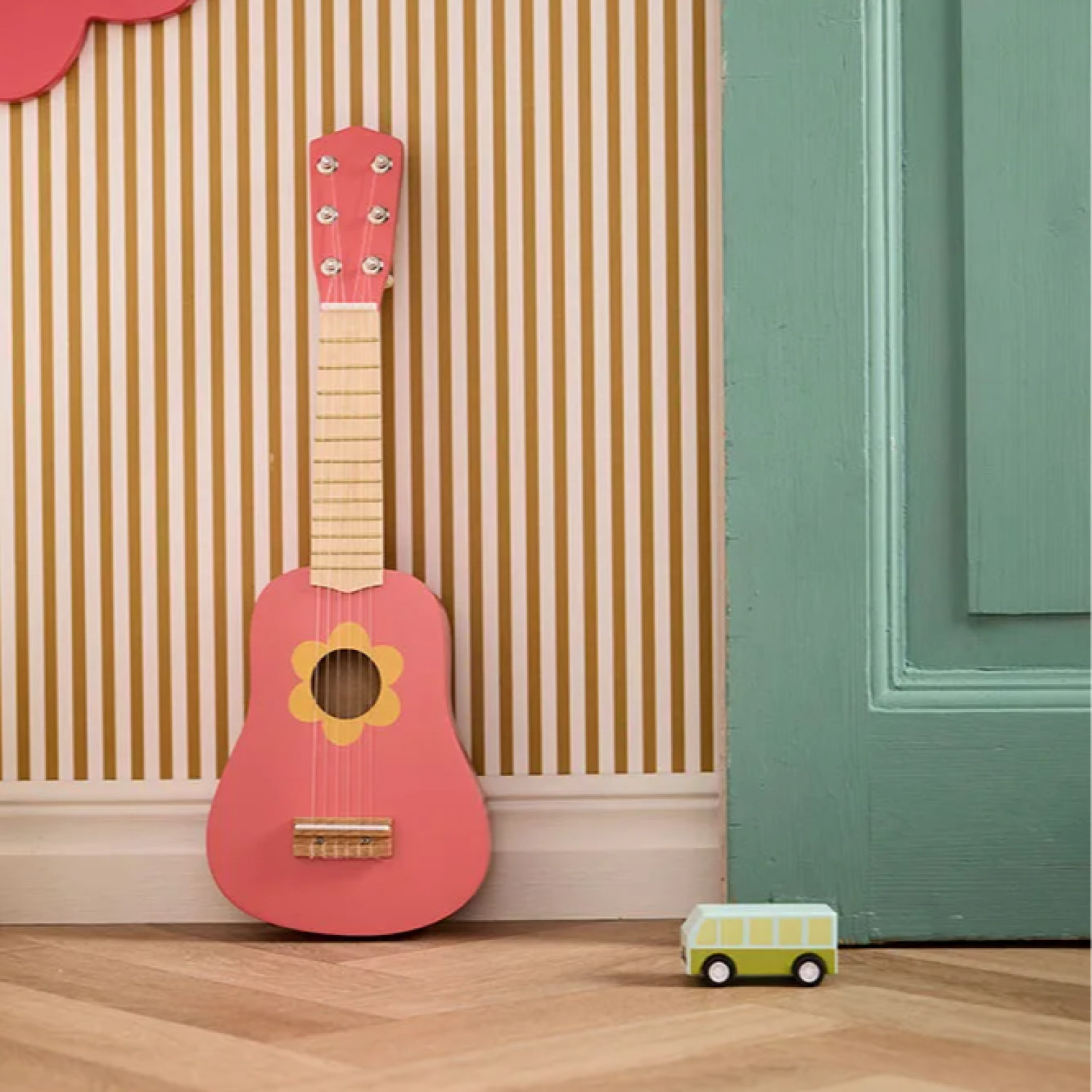 Wooden guitar for a little rock star Swedish Design Age: 3+ Size: 18x5x53.5 cm
