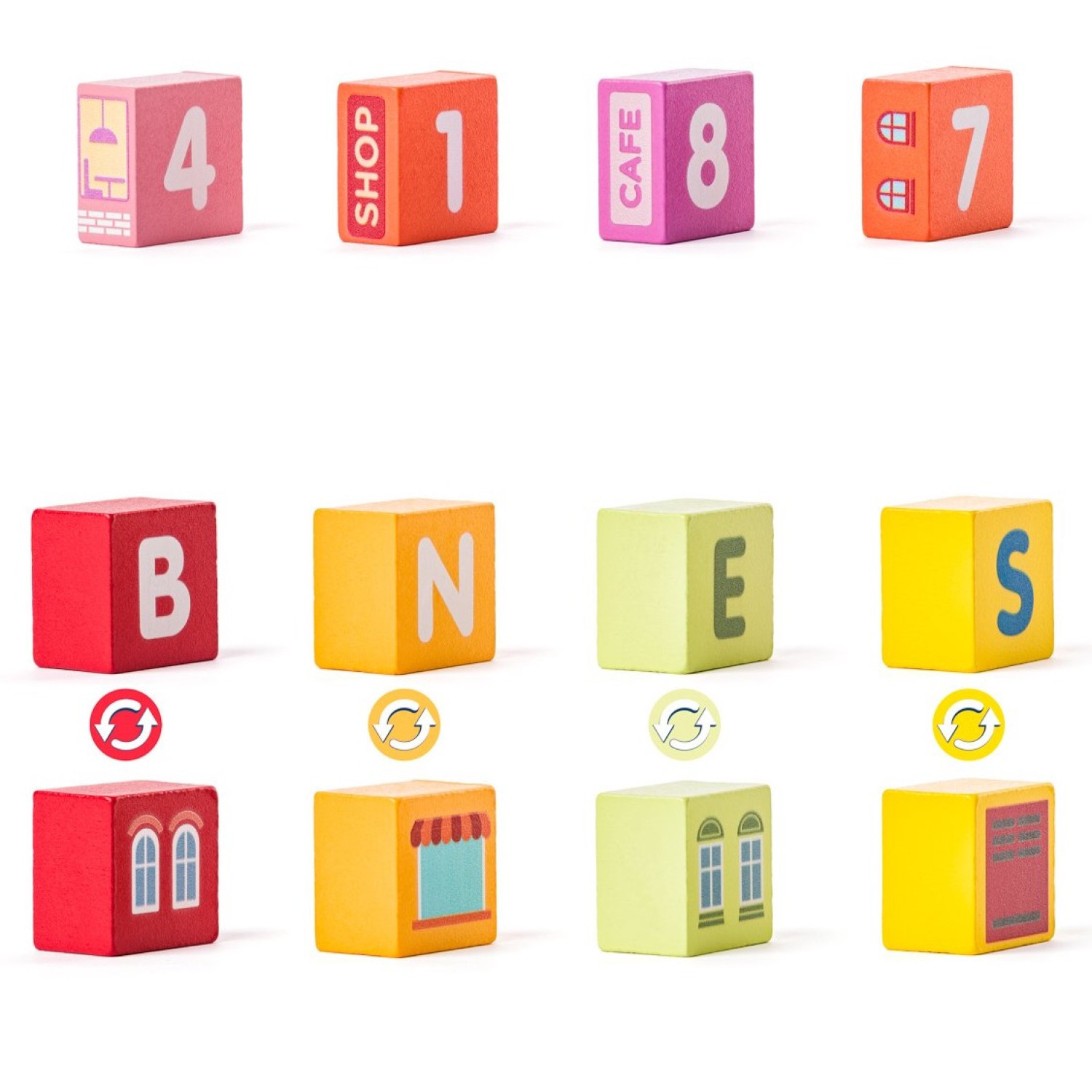 Wooden construction set Big City, 115 pieces Age: 2+ Number of pieces: 115