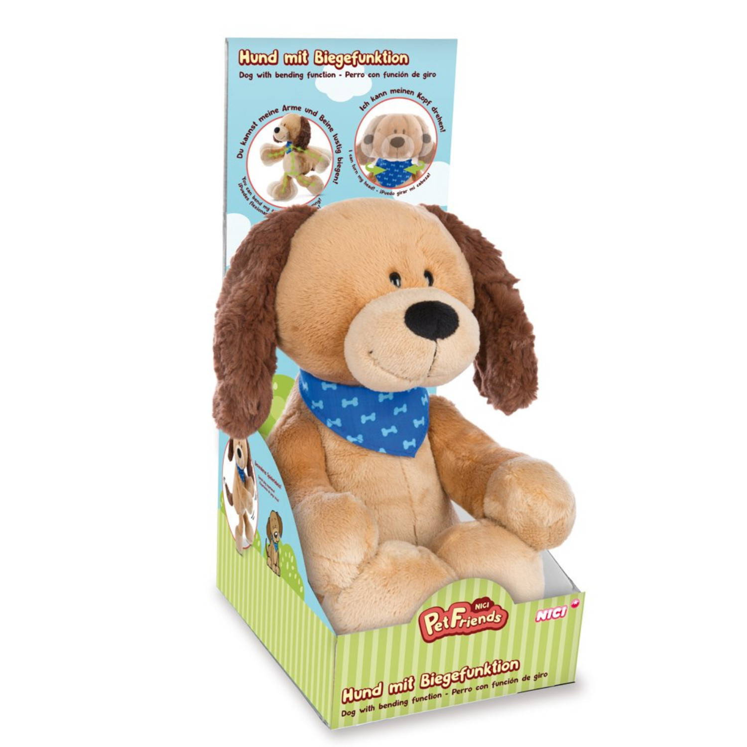 Moving plush dog Barki NICI Size: 30 cm