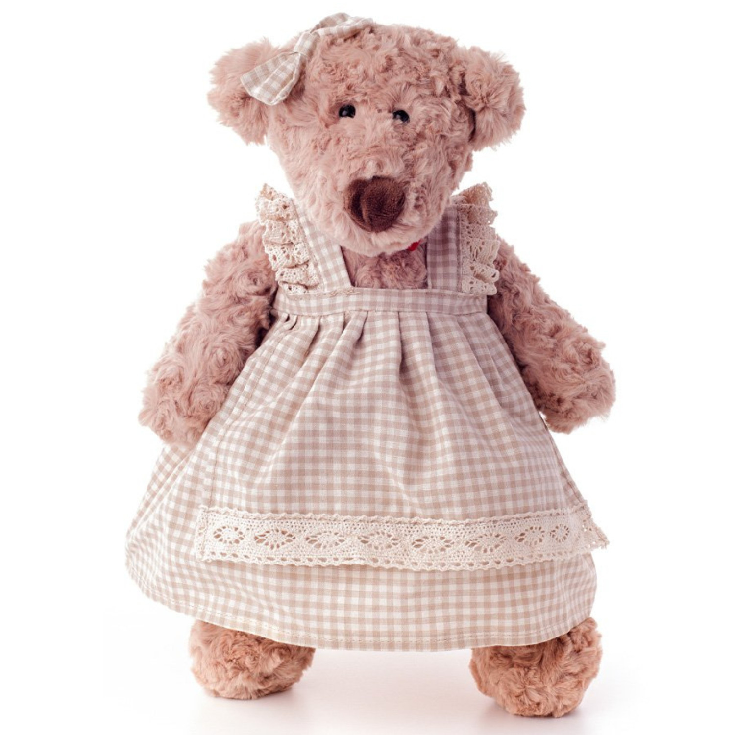 Teddy bear with dress Size: 35 cm
