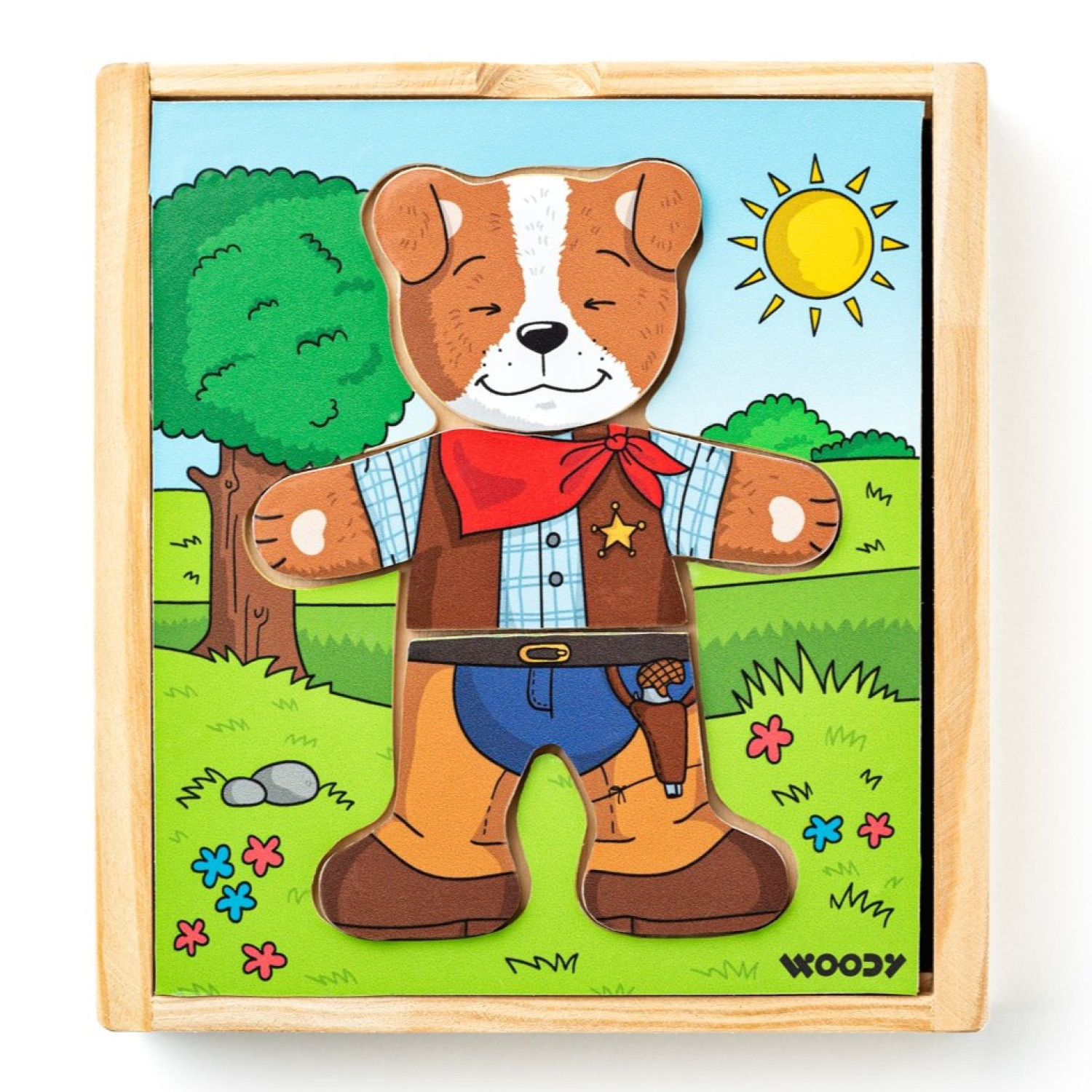 Set of 6 wooden puzzles Jaff the Dog Age: 2+