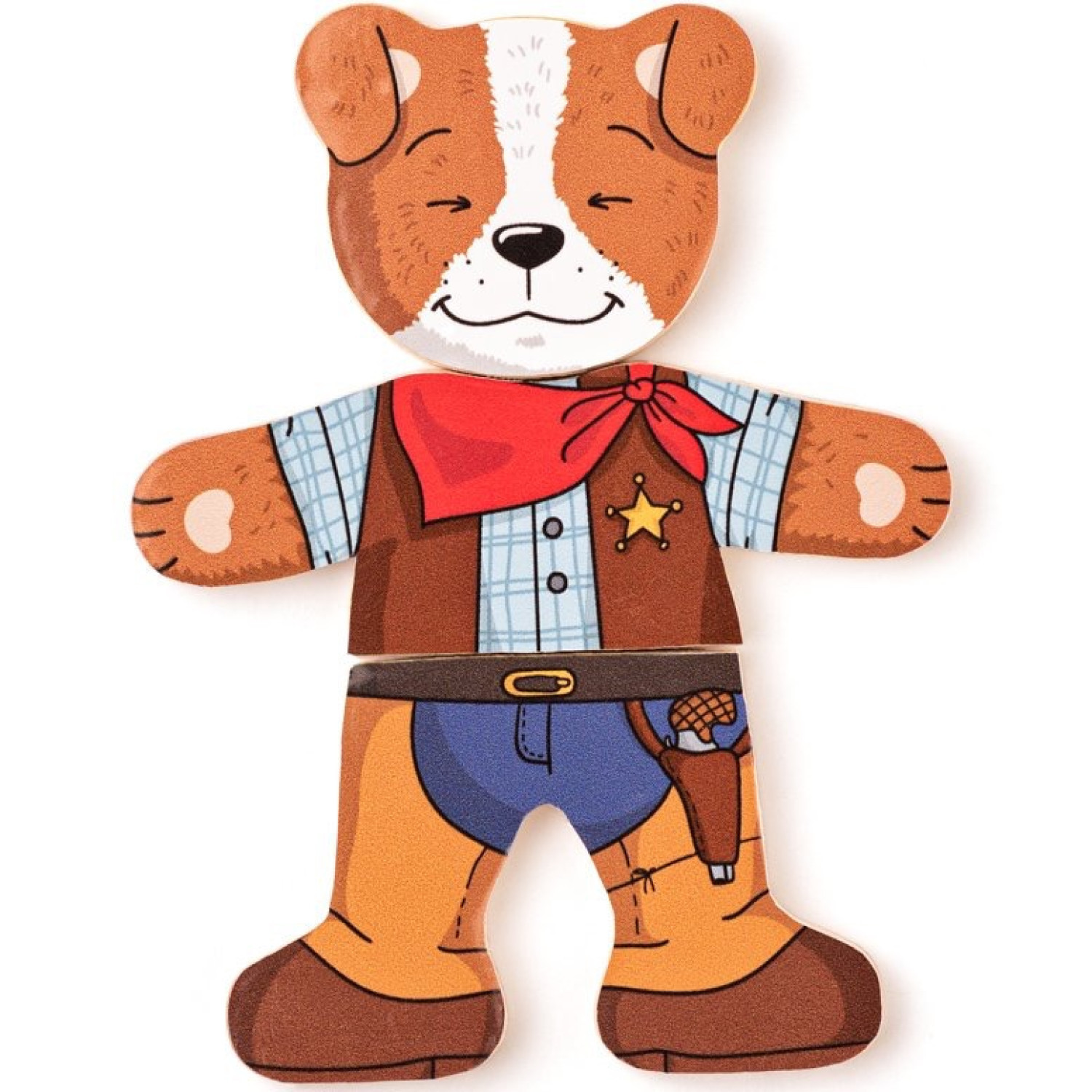 Set of 6 wooden puzzles Jaff the Dog Age: 2+