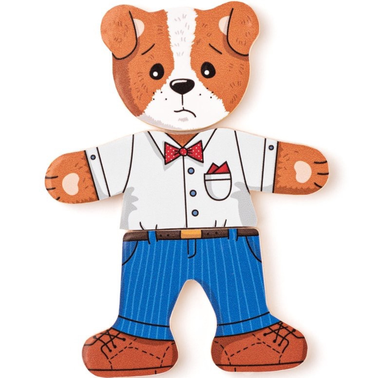 Set of 6 wooden puzzles Jaff the Dog Age: 2+