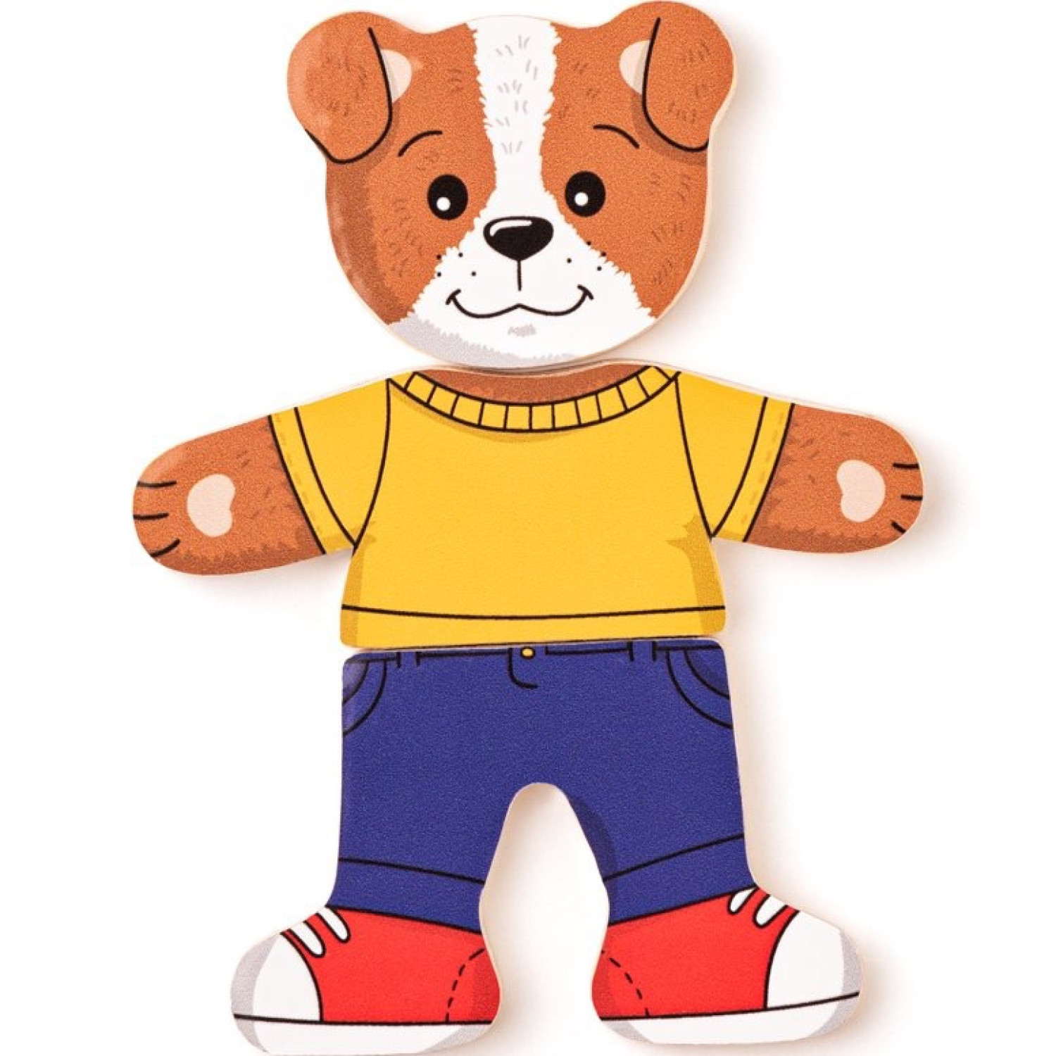 Set of 6 wooden puzzles Jaff the Dog Age: 2+