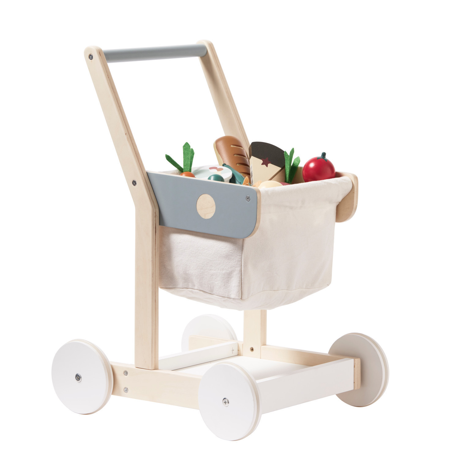 Swedish Design Wooden Shopping Cart Age: 2+