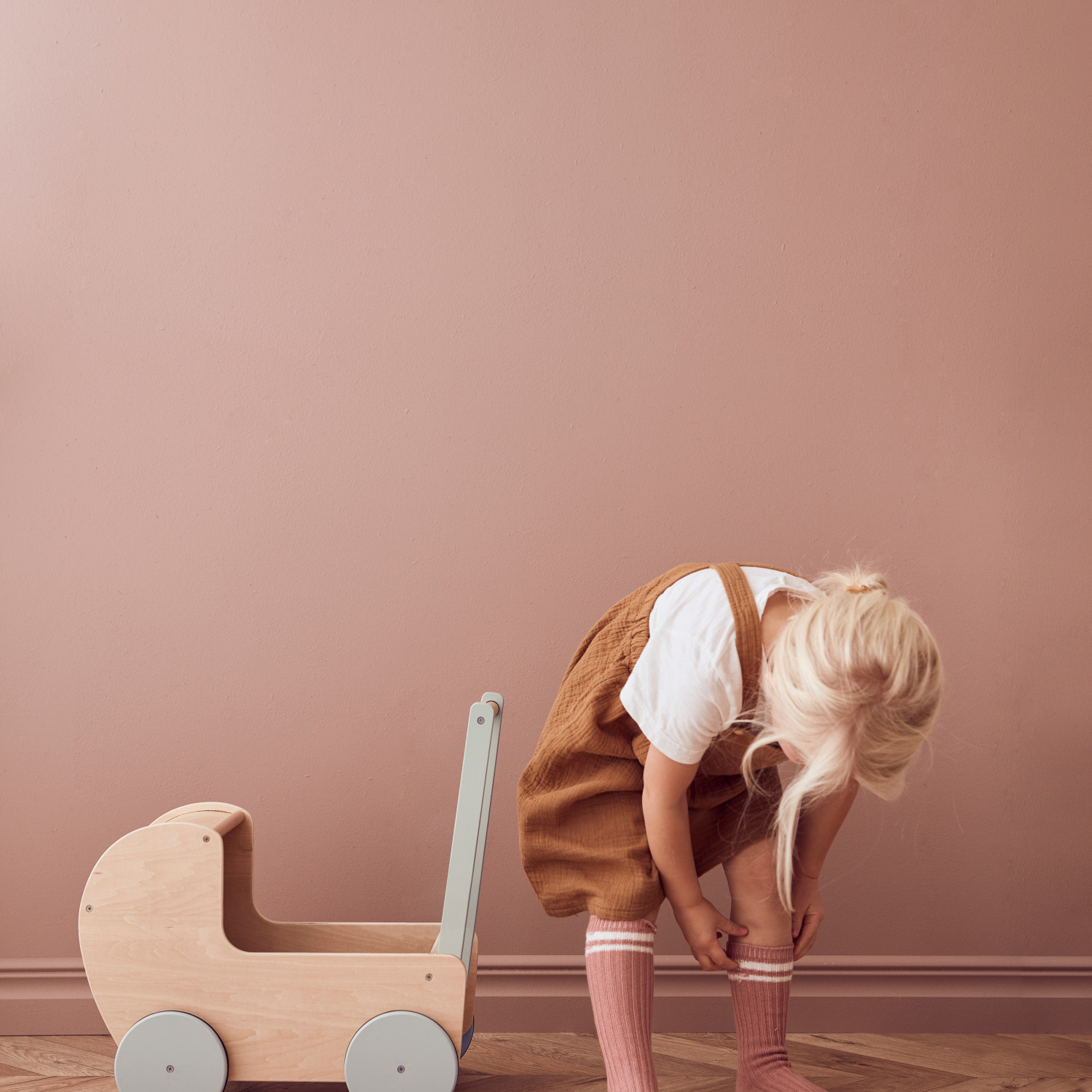 Wooden doll stroller Nature Swedish Design Age: 1+