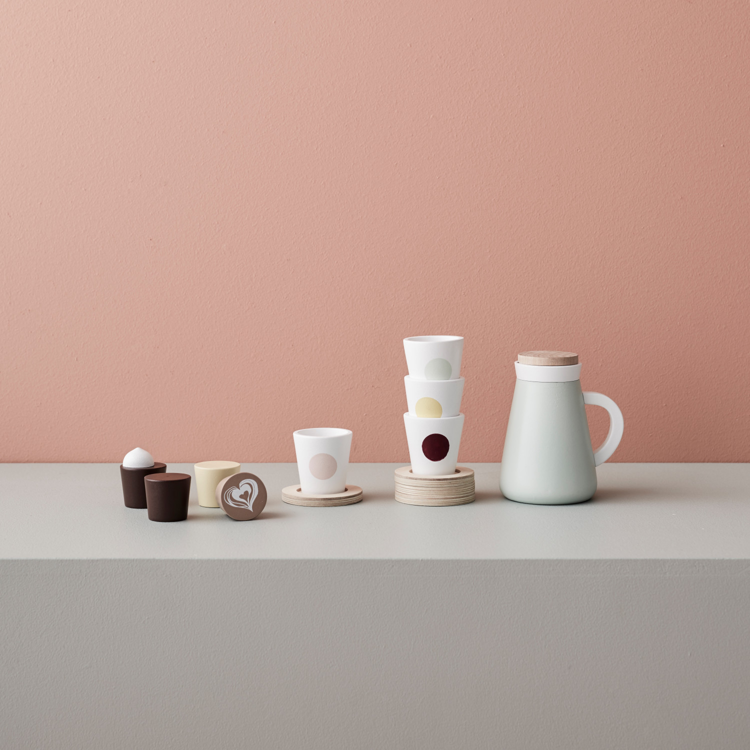 Wooden coffee and tea set Fika Swedish Design Age: 3+