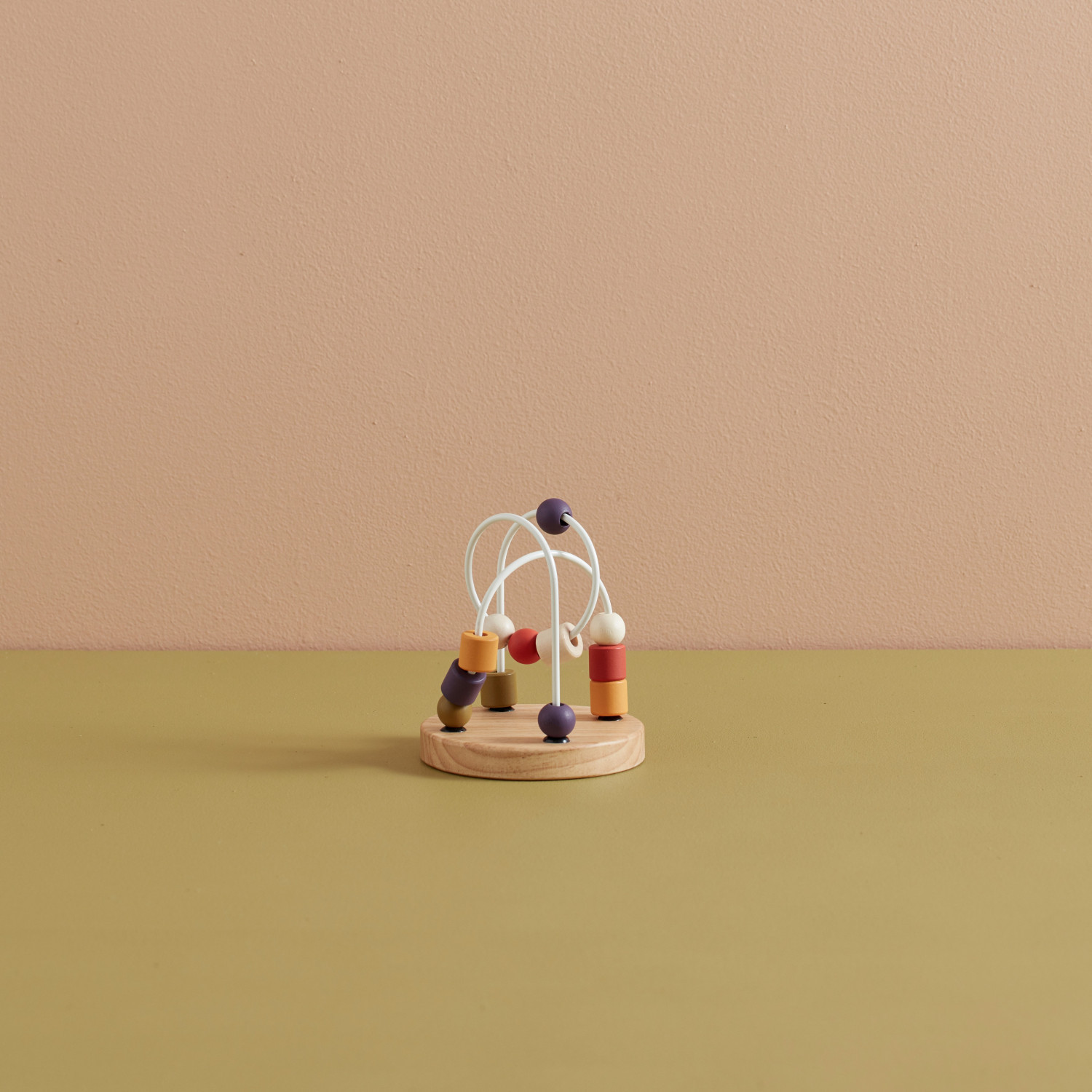 Wooden mini maze with beads Swedish Design Age: 1+ Size: 11.6 x 13 cm