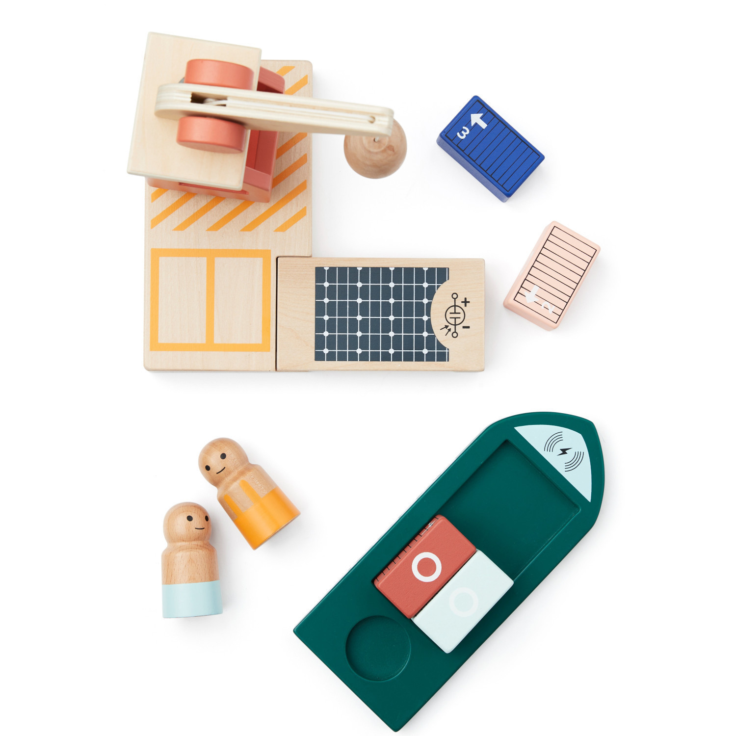 Swedish Design Cargo Port Set Age: 3+ Size: 43.5x28.7x28.5 cm