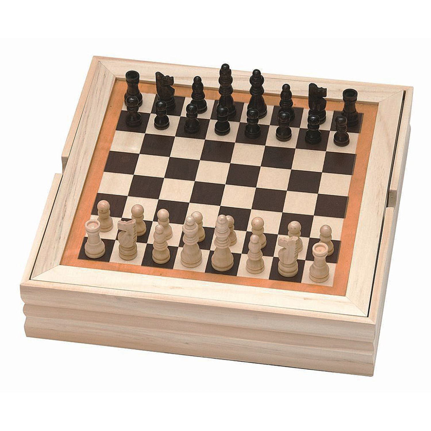 Wooden set of classic board games Age: 7+
