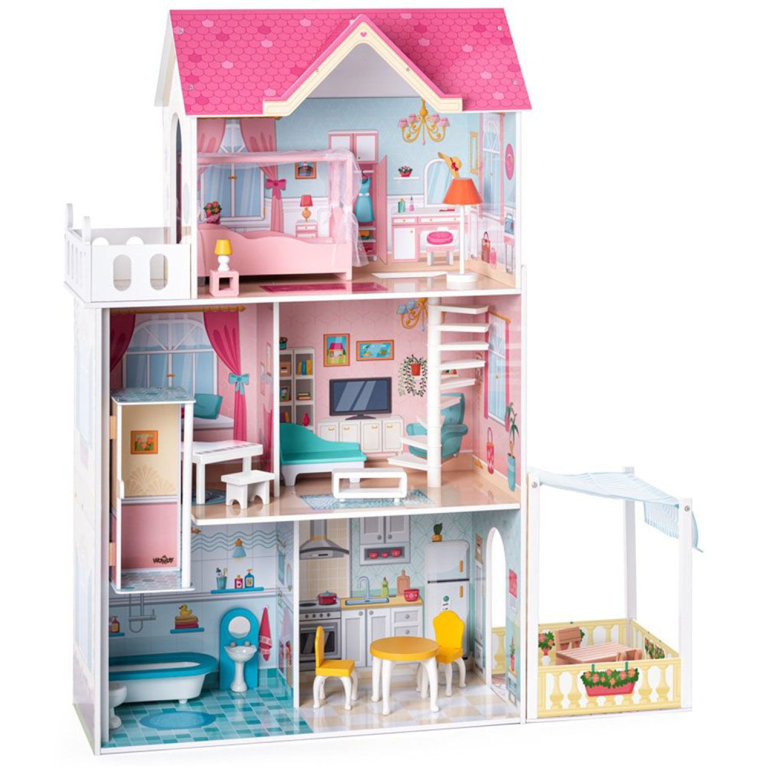 Wooden dollhouse with elevator Malibu Age: 2+
