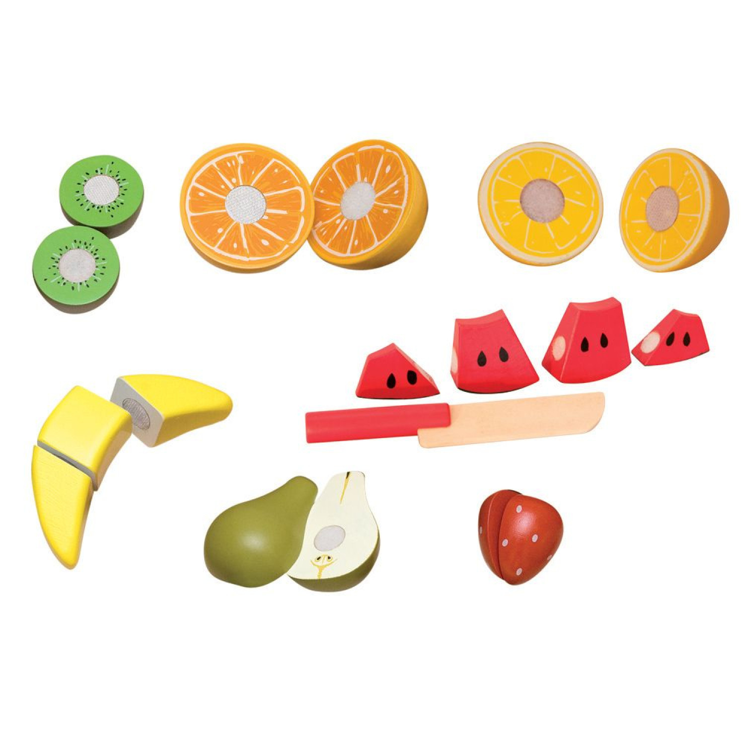 Wooden fruit for cutting in a crate Age: 2+
