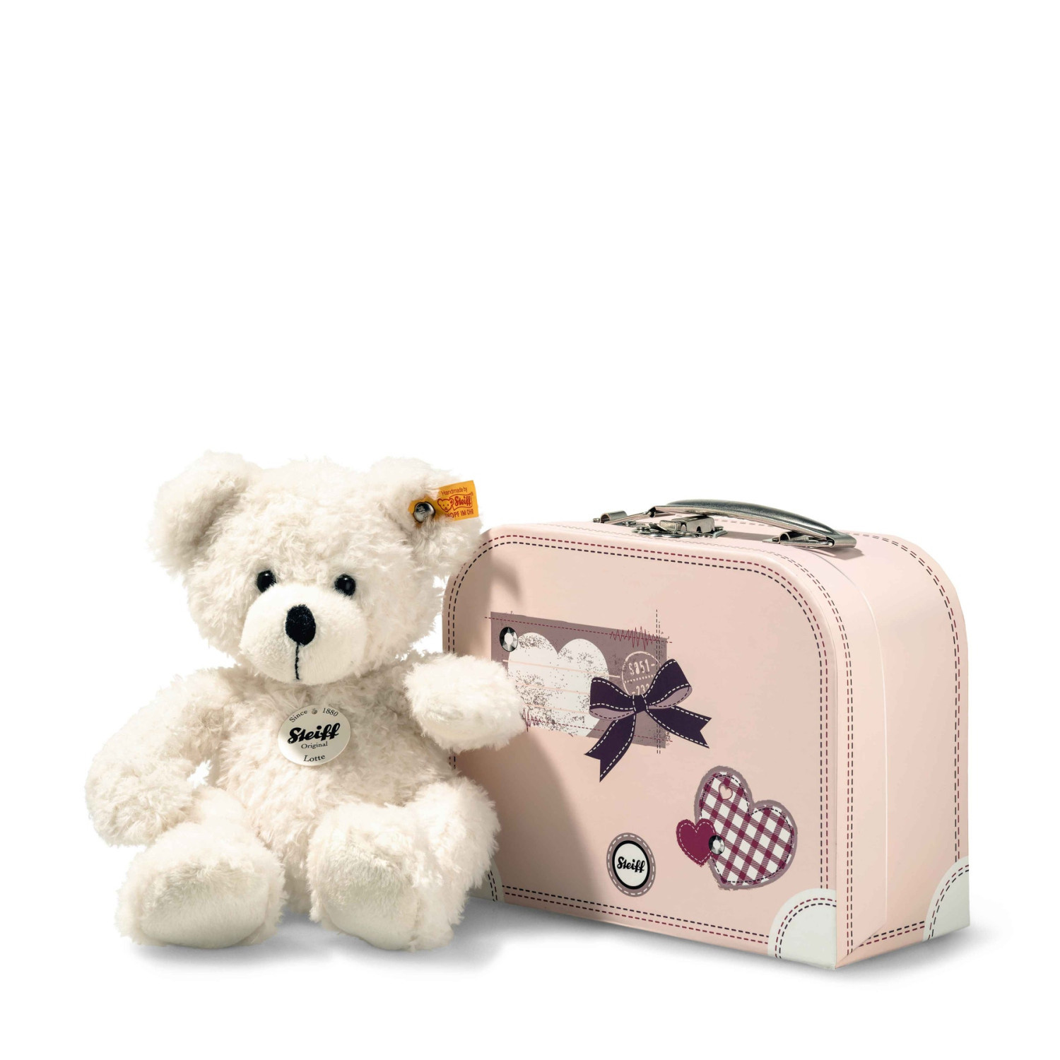 Lotte Teddy bear in suitcase Размер: 28 см
Клас: Friends