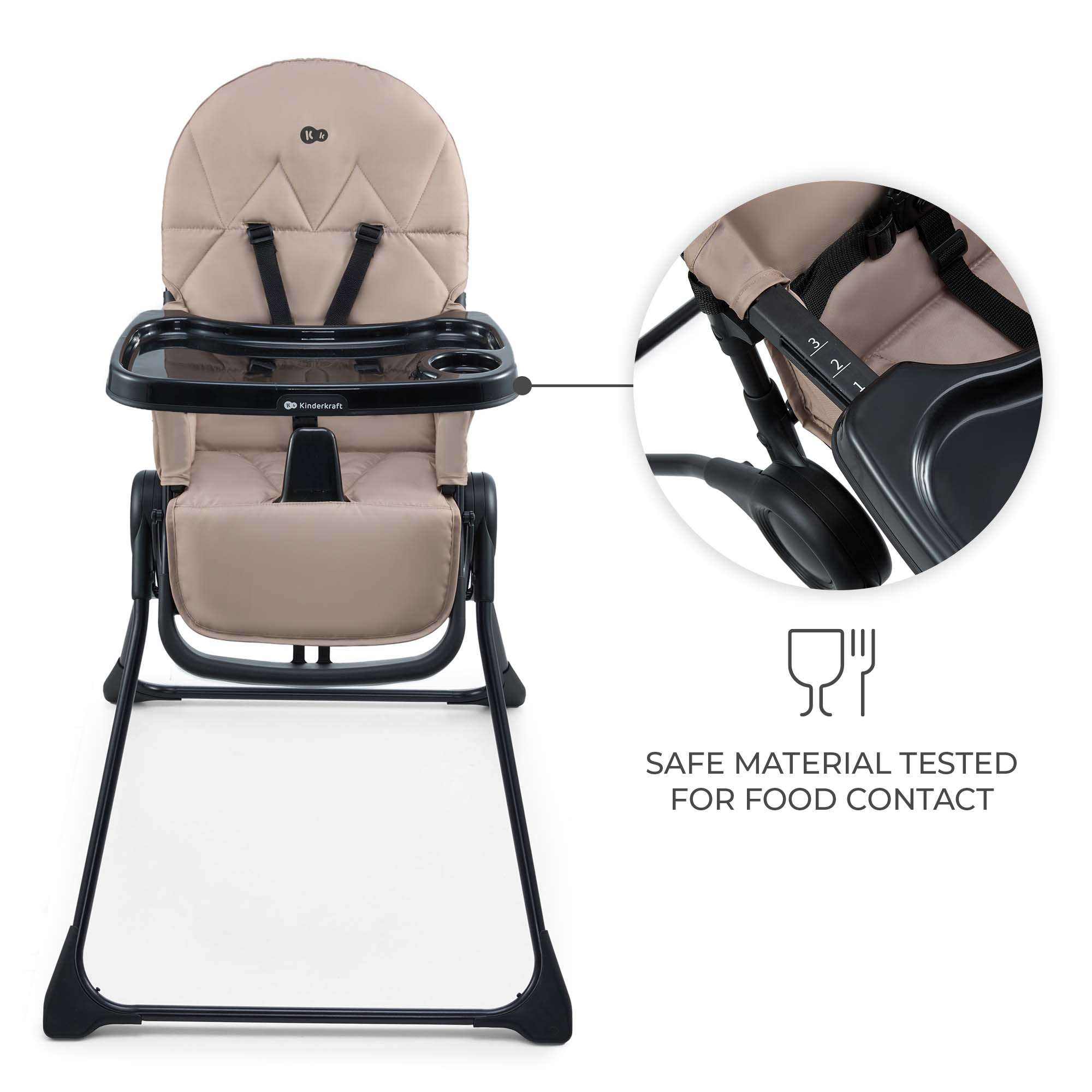 Kinderkraft BINCI high chair BEIGE