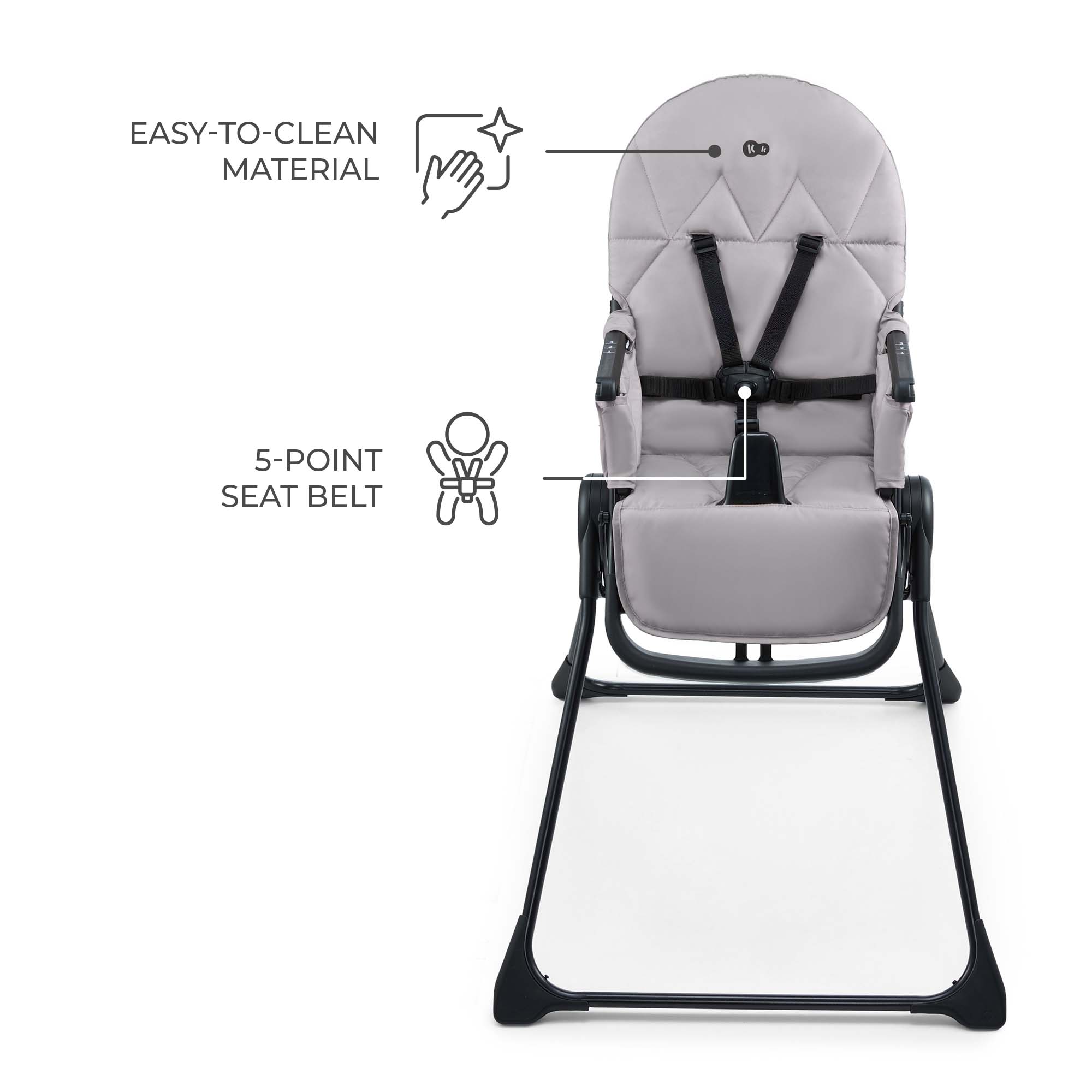 Kinderkraft BINCI столче за хранене GREY