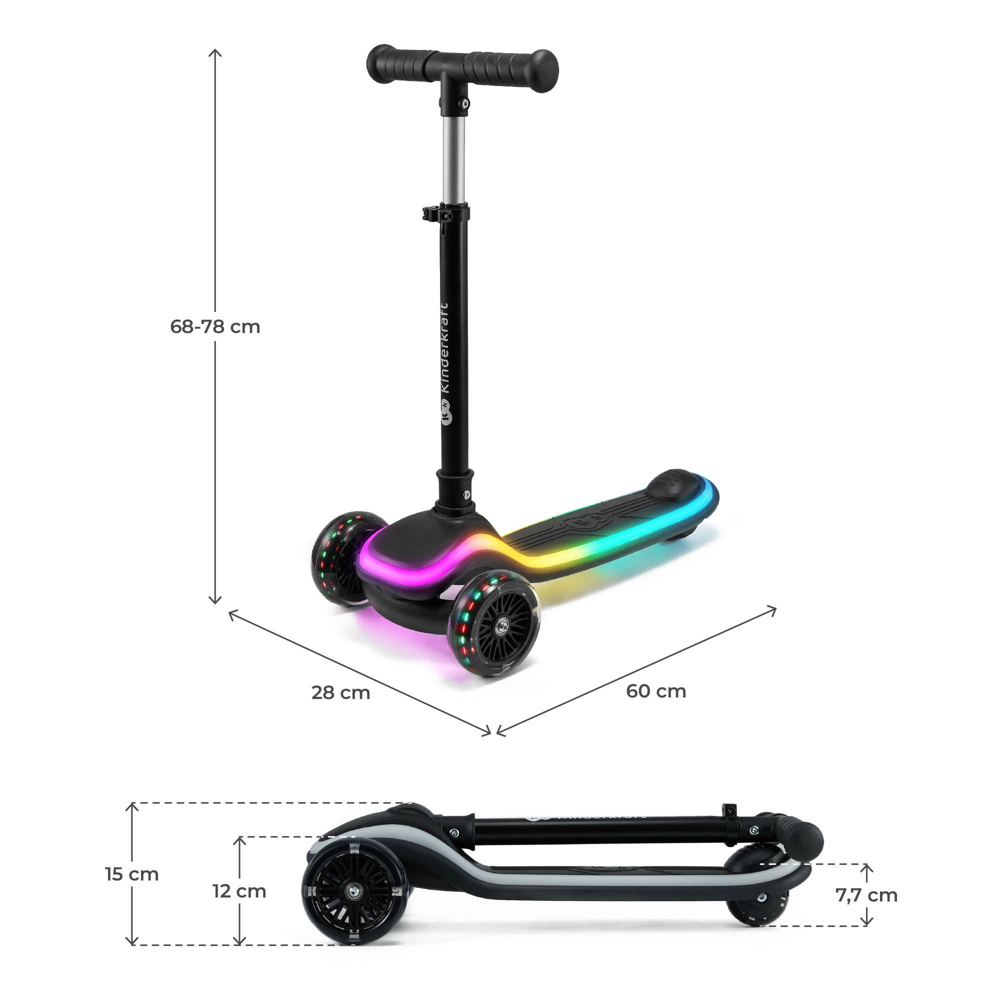 Kinderkraft RAKET тротинетка BLACK