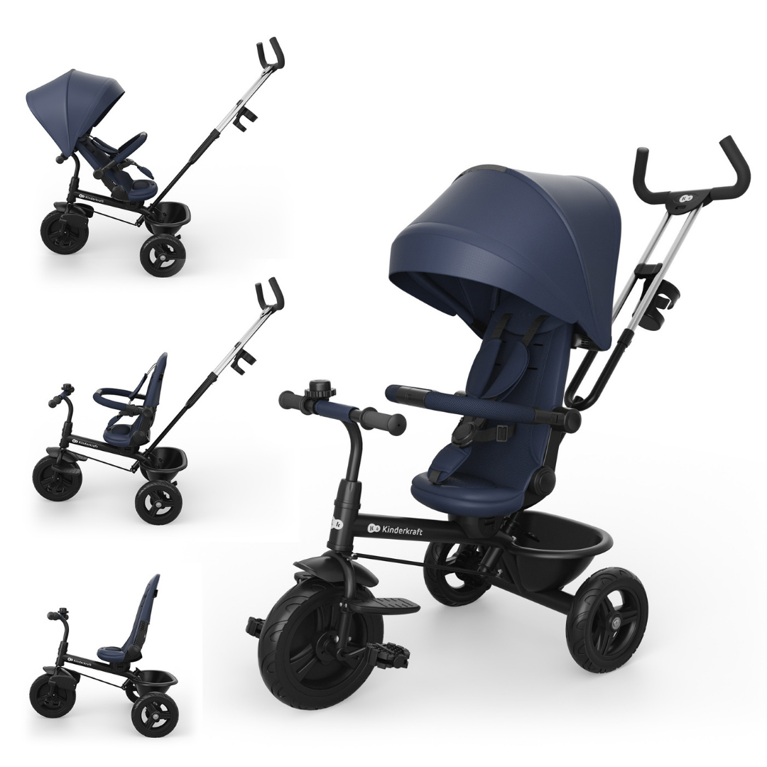 KinderKraft ASTON 2 PLUS tricycle BLUE