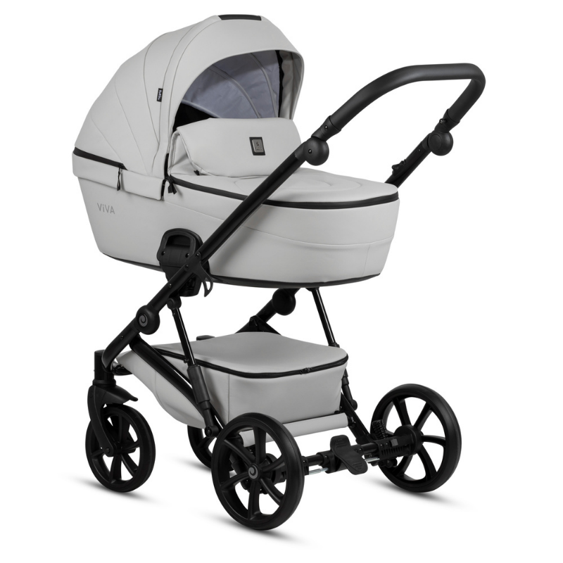 Tutis VIVA 5+ Leather baby stroller 2 in 1 085 Cloud