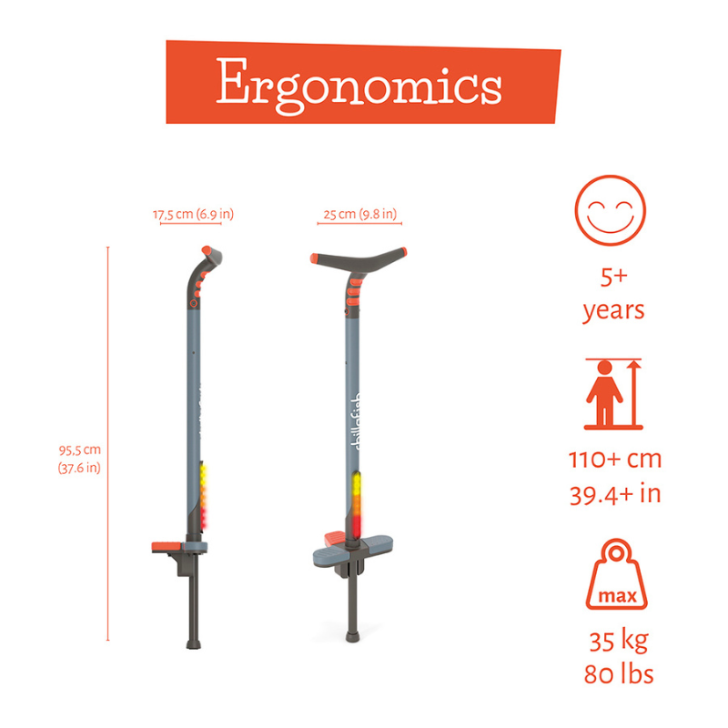 Chillafish Poogi Glow CPPG02PAP kids пого стик Papaya