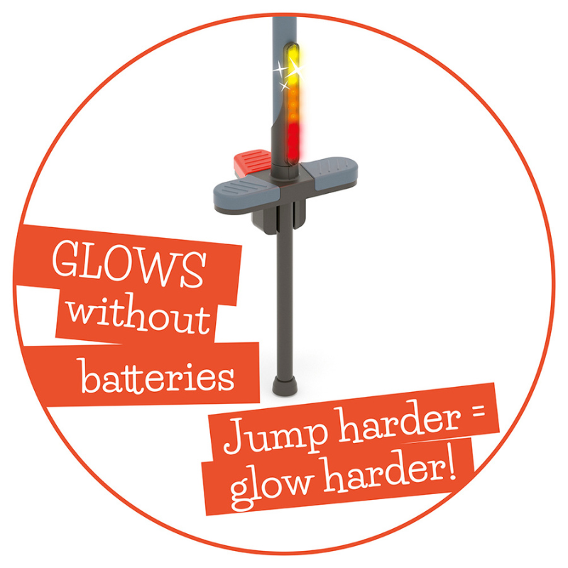 Chillafish Poogi Glow CPPG04PAP teen pogo stick Papaya
