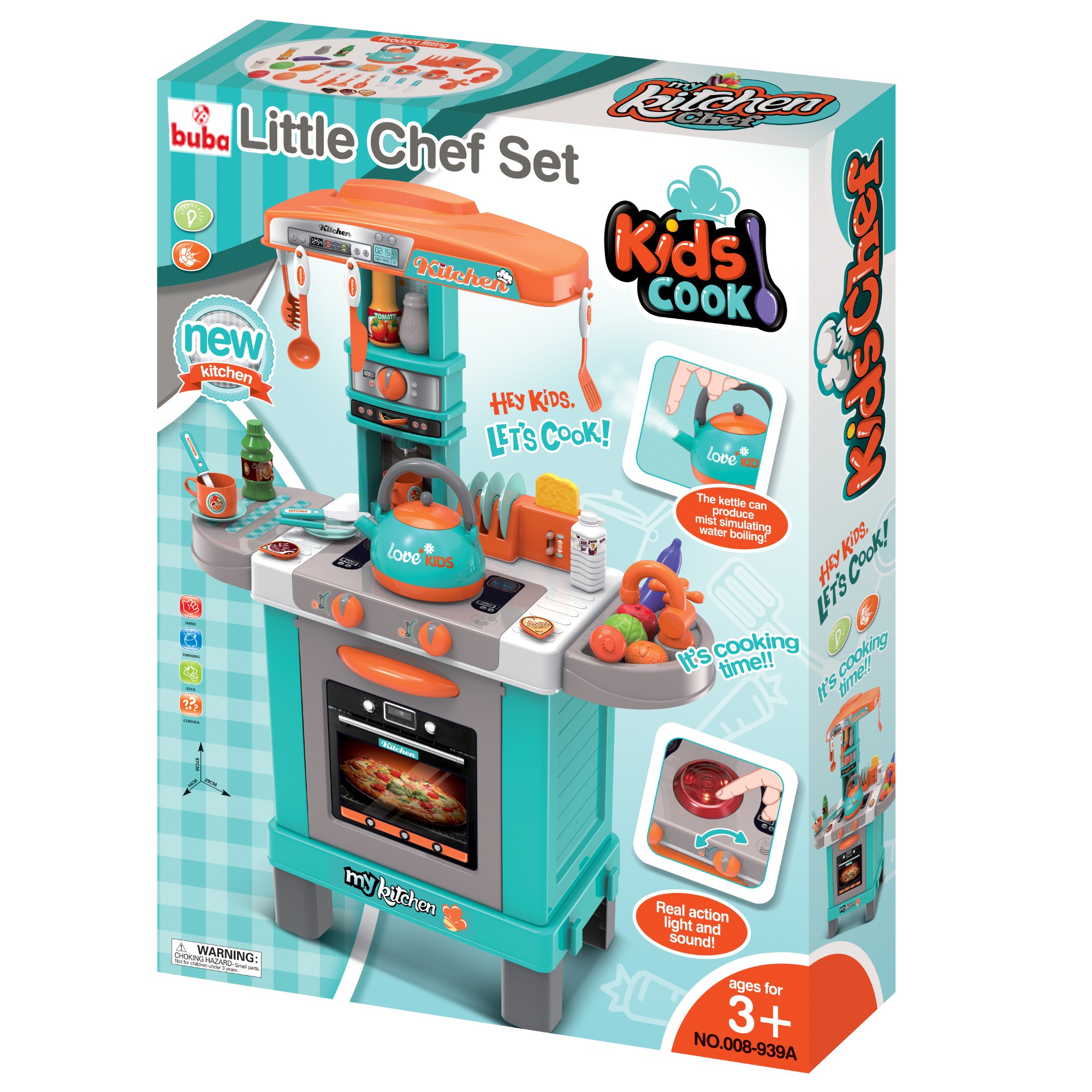 Детска индукционна кухня с чайник Buba 008-939А, Синя