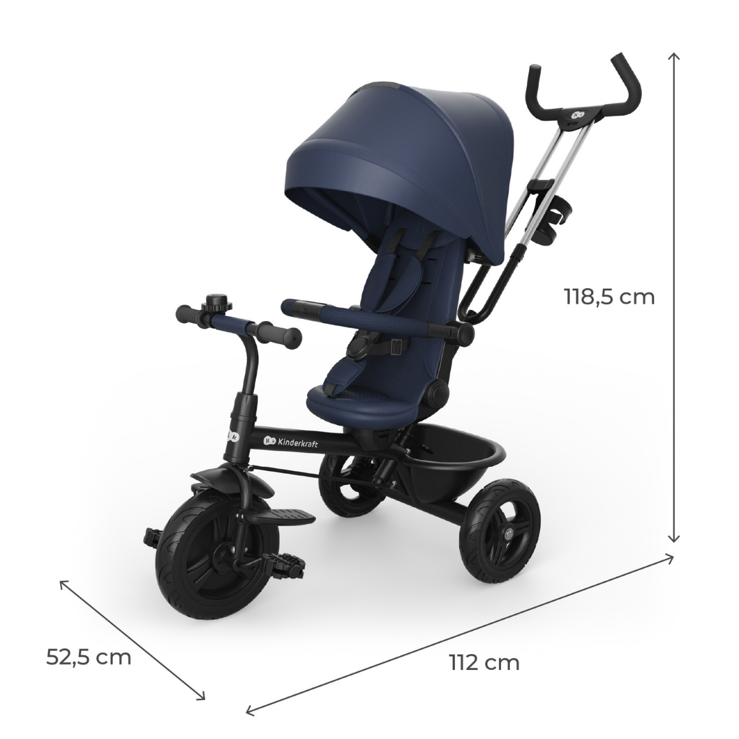 KinderKraft ASTON 2 PLUS tricycle BLUE
