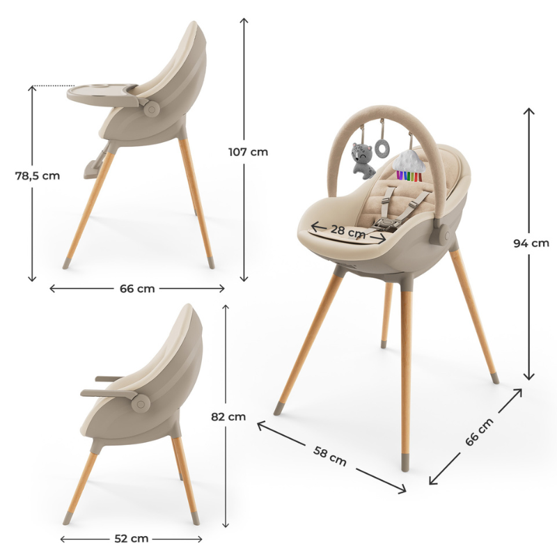 KinderKraft FINI UP high chair BEIGE
