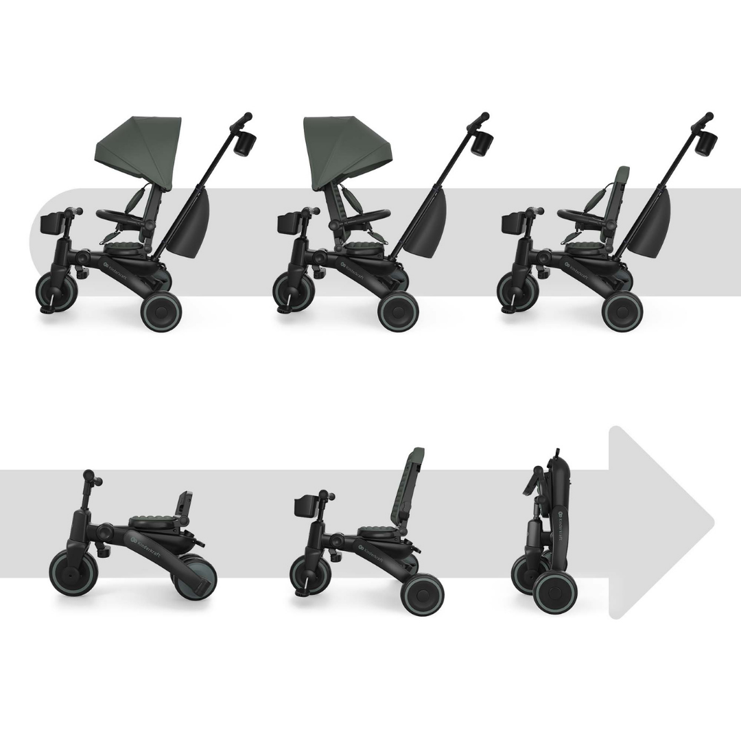 KinderKraft JAZZ 3 сгъваема триколка ЗЕЛЕНА