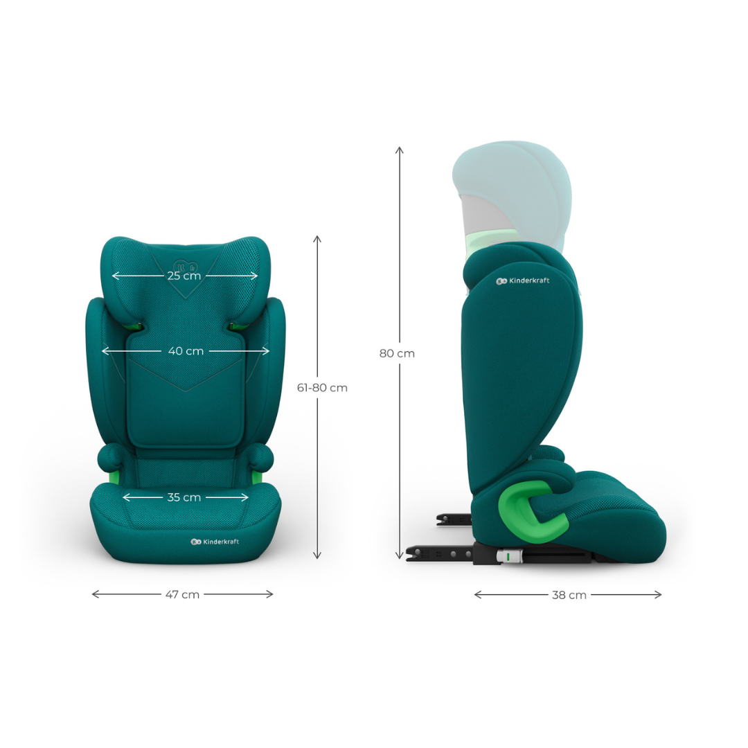 KinderKraft JUNIOR FIX 2 PLUS car seat GREEN