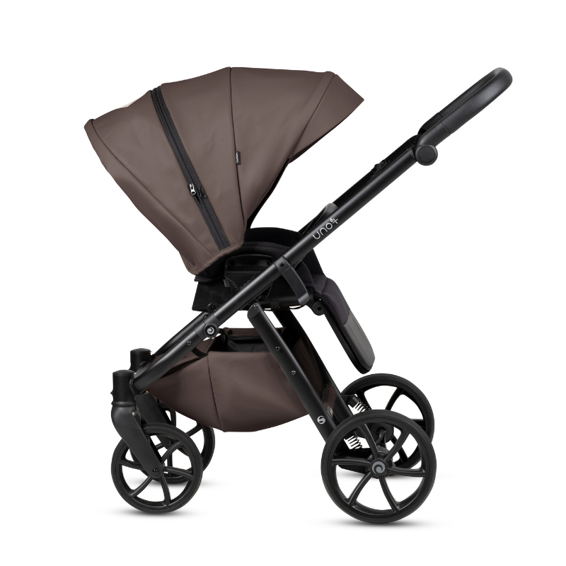 Tutis UNO 6+ Leather baby stroller 2in1 177 Cioccolata