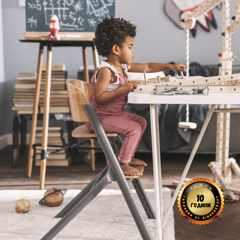 Kinderkraft LIVY high chair + CALMEE lounge chair HAPPY SHAPES