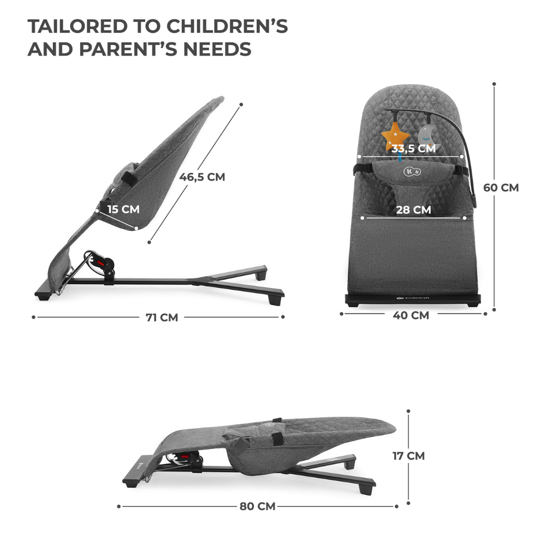 Kinderkraft MIMI шезлонг GREY