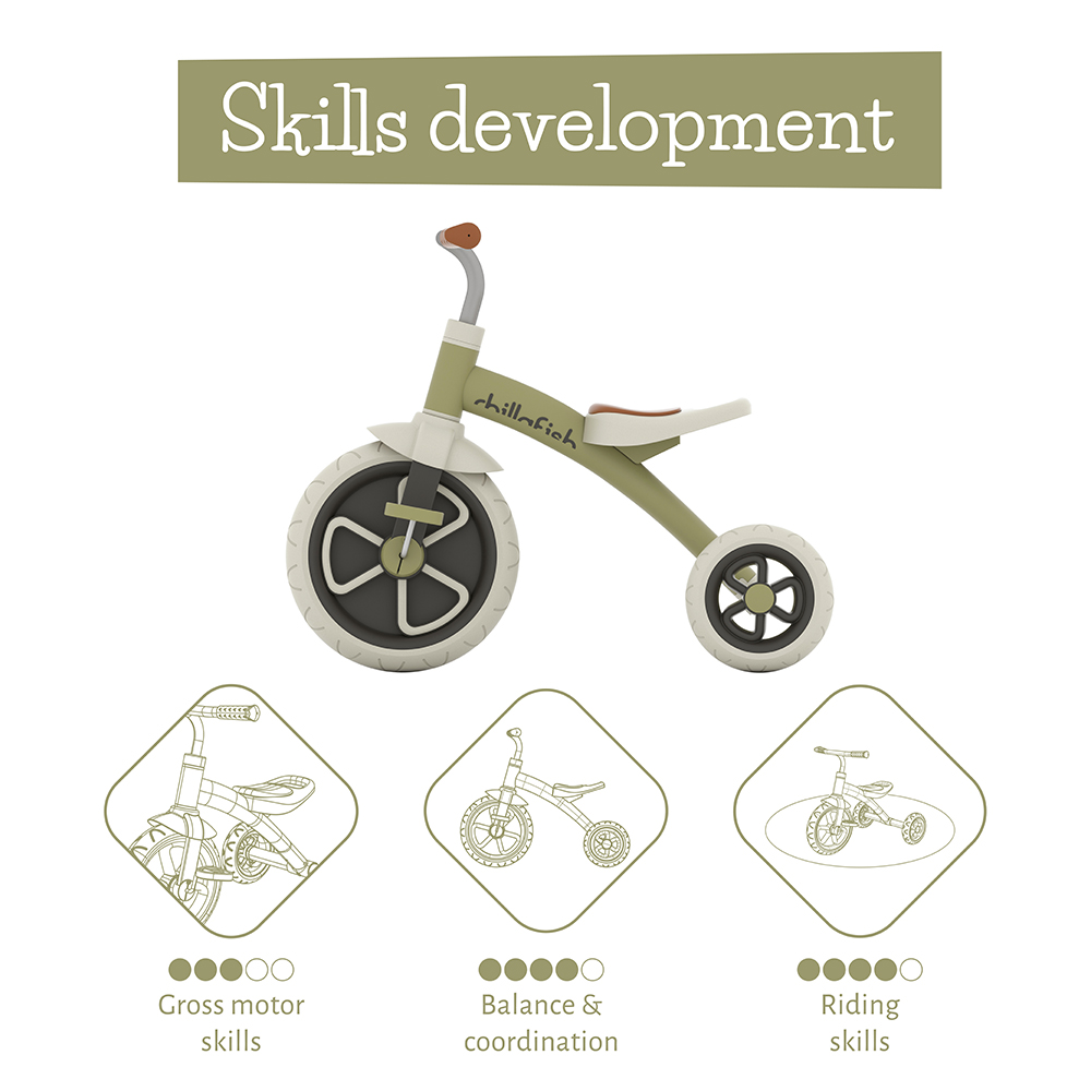 Chillafish Ziggi CPZG01OLI tricycle Olive