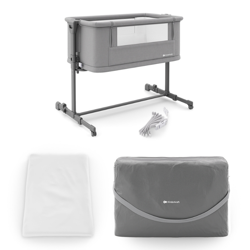 KinderKraft NESTE GROW 2 бебешка кошара DARK GREY