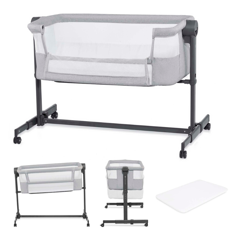 KinderKraft NESTEE UP 2 baby crib GRAY