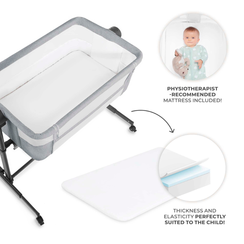 KinderKraft NESTEE UP 2 baby crib GRAY