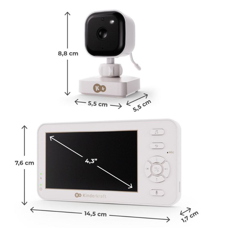 KinderKraft NITEEYE TRAVEL baby monitor WHITE