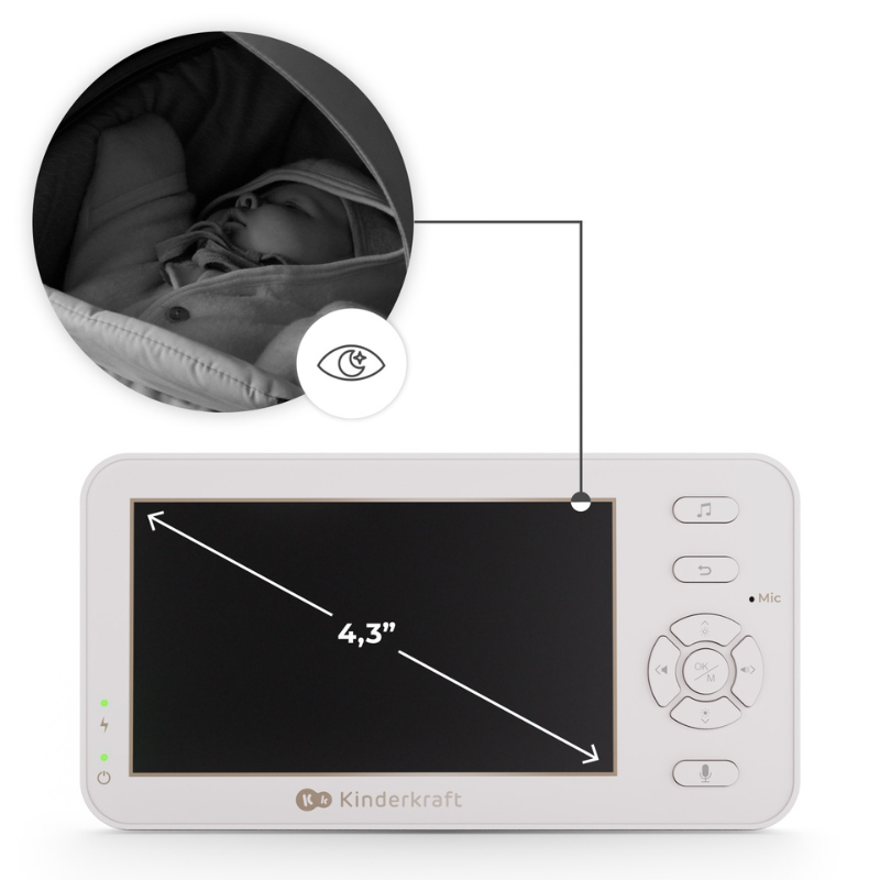 KinderKraft NITEEYE TRAVEL baby monitor WHITE