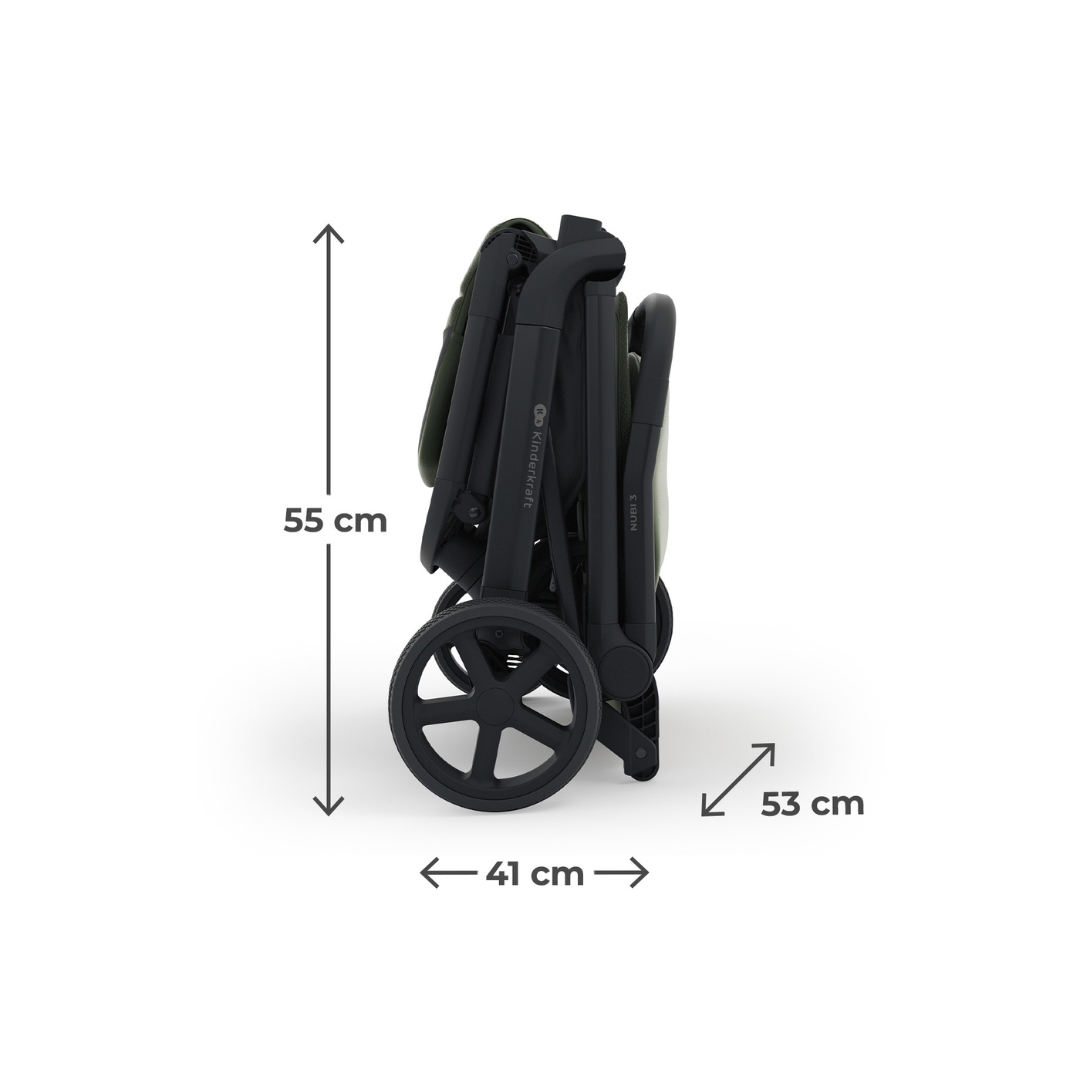 Kinderkraft NUBI 3 baby stroller MYSTIC GREEN