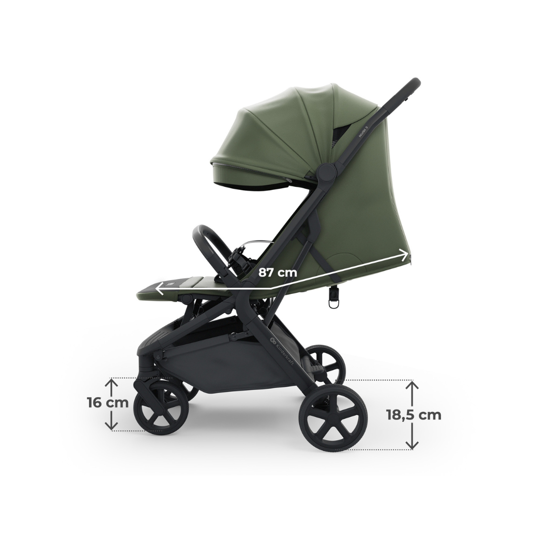 Kinderkraft NUBI 3 baby stroller MYSTIC GREEN