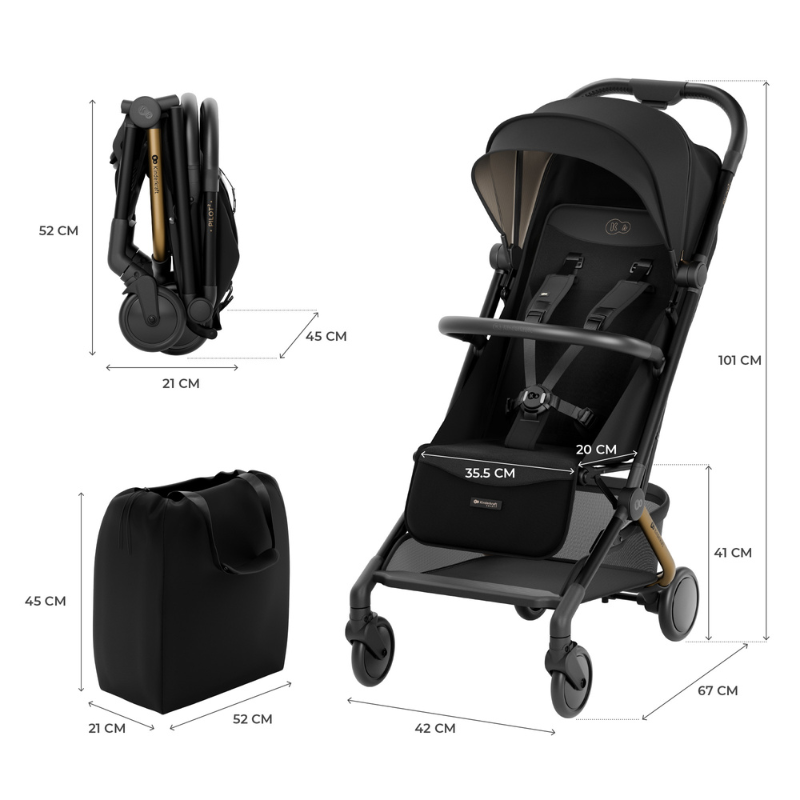 KinderKraft PILOT 2 baby stroller MIDNIGHT BLACK