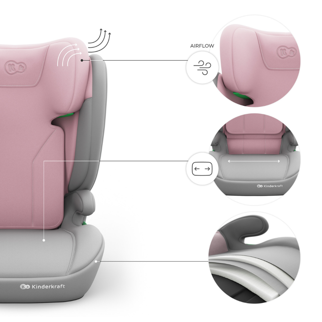 Kinderkraft I-SPARK 2 PLUS car seat PINK