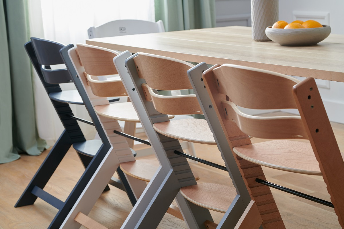 KinderKraft ENOCK high chair wooden/white legs KKKENOCWHT