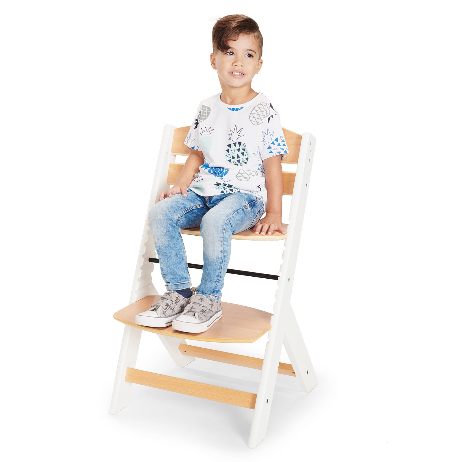 KinderKraft ENOCK high chair wooden/white legs KKKENOCWHT