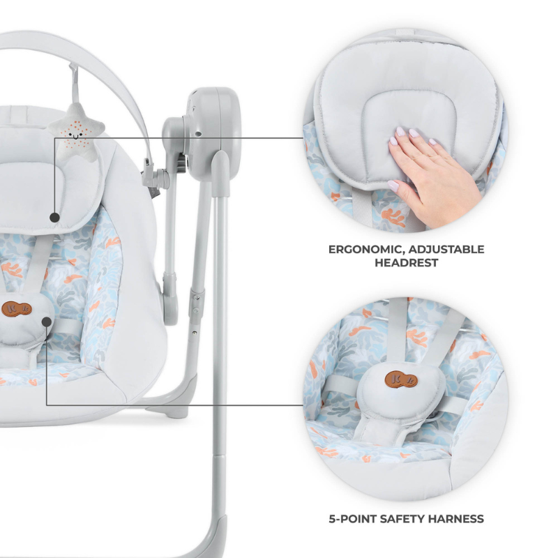 Kinderkraft SWINGEE бебешка люлка сива