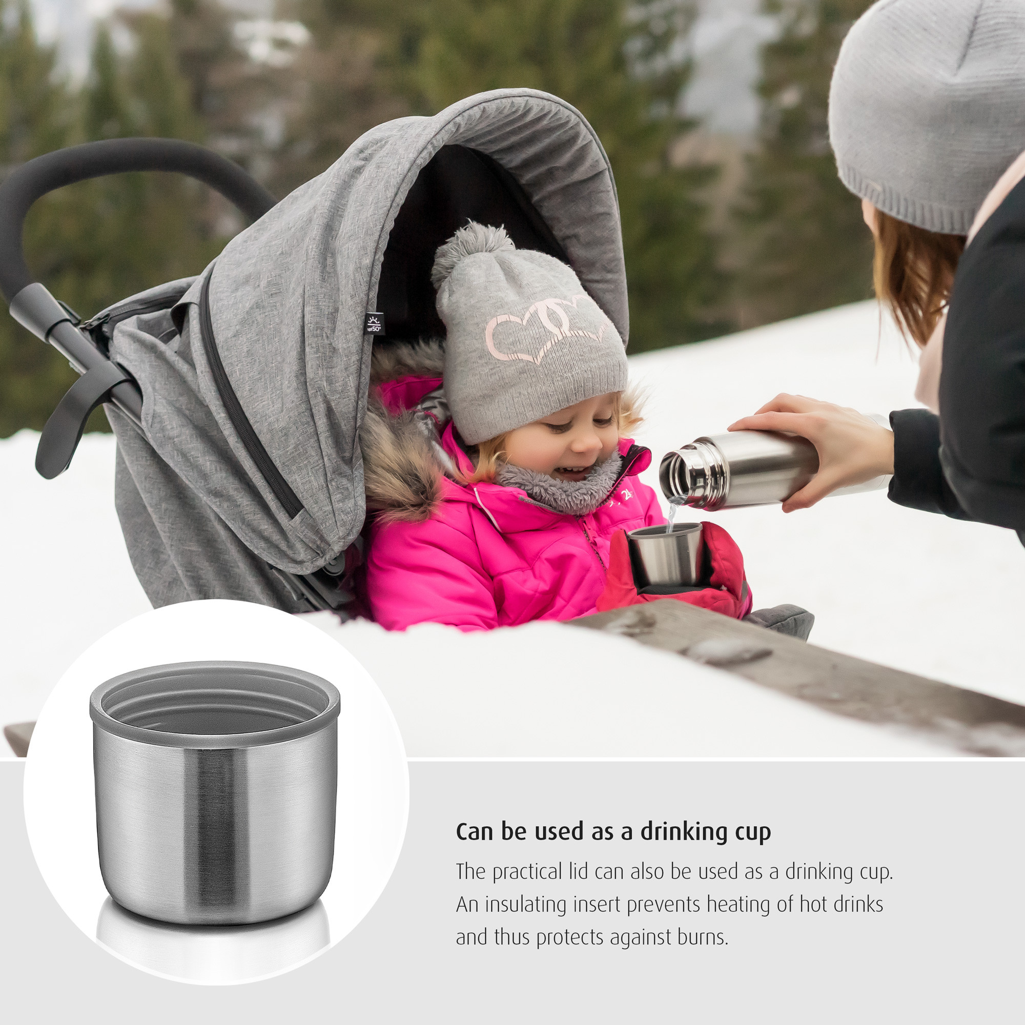 90708 Reer thermos 0.75 l stainless steel