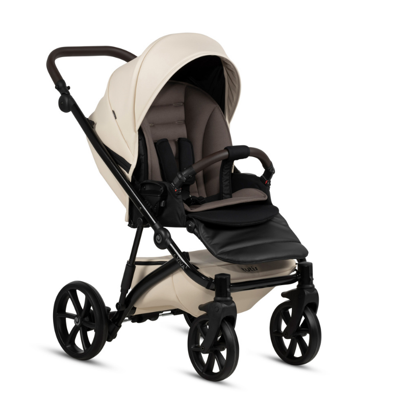 Tutis VIVA 5+ Leather baby stroller 2 in 1 086 Vanilla