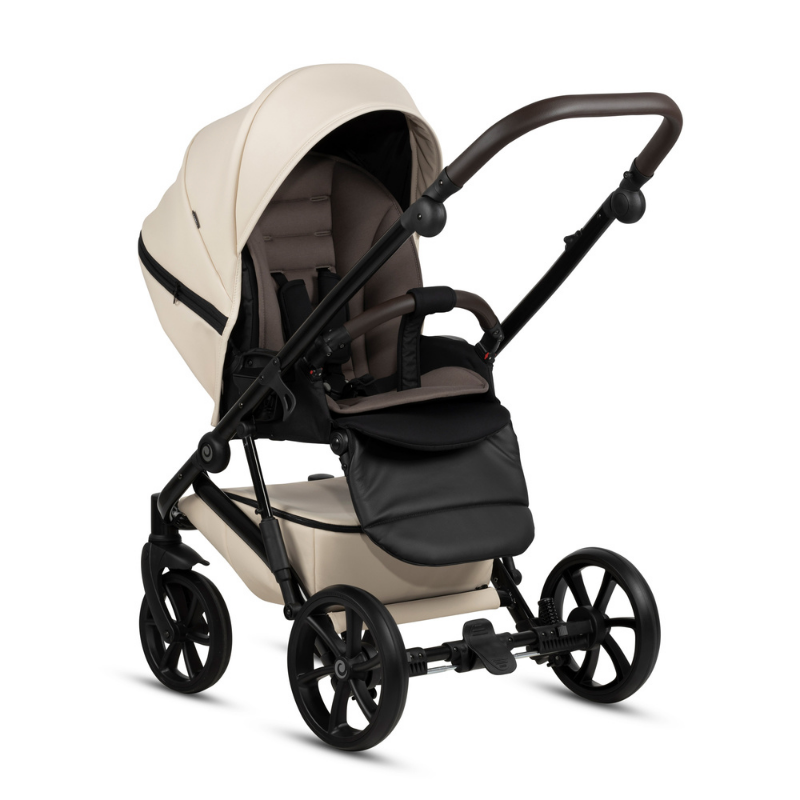 Tutis VIVA 5+ Leather baby stroller 2 in 1 086 Vanilla